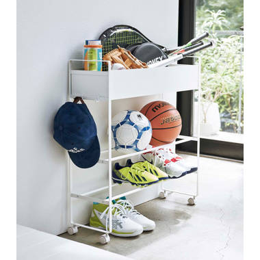 Rolling shoe 2025 storage cart